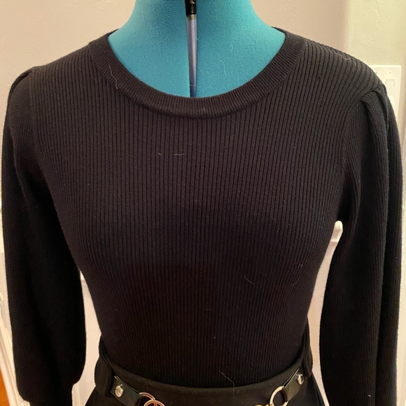 NWT Catherine Malandrino black ribbed sweater, size small - Picture 4 of 6